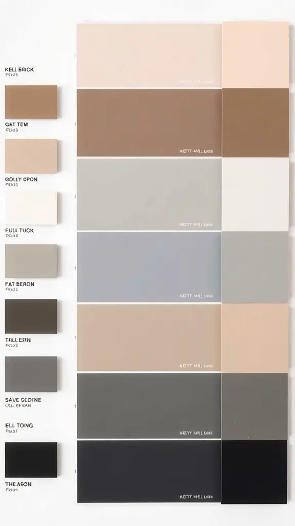 29 Stunning Kitchen Makeover Ideas for a Fresh Look 8 A collection of paint swatches in various colors for a kitchen makeover.