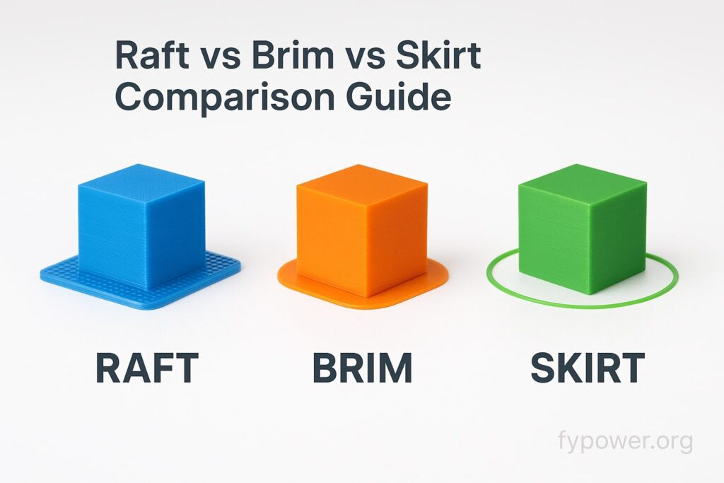 Raft vs Brim vs Skirt
