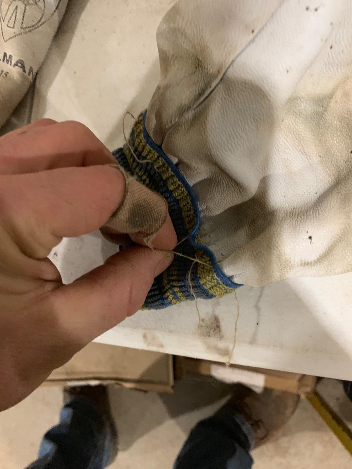 Tillman 9215 Goatskin/FR Leather Goatskin & Cotton Protective Welding Sleeves, 1 Pair,White - Customer Photo 2