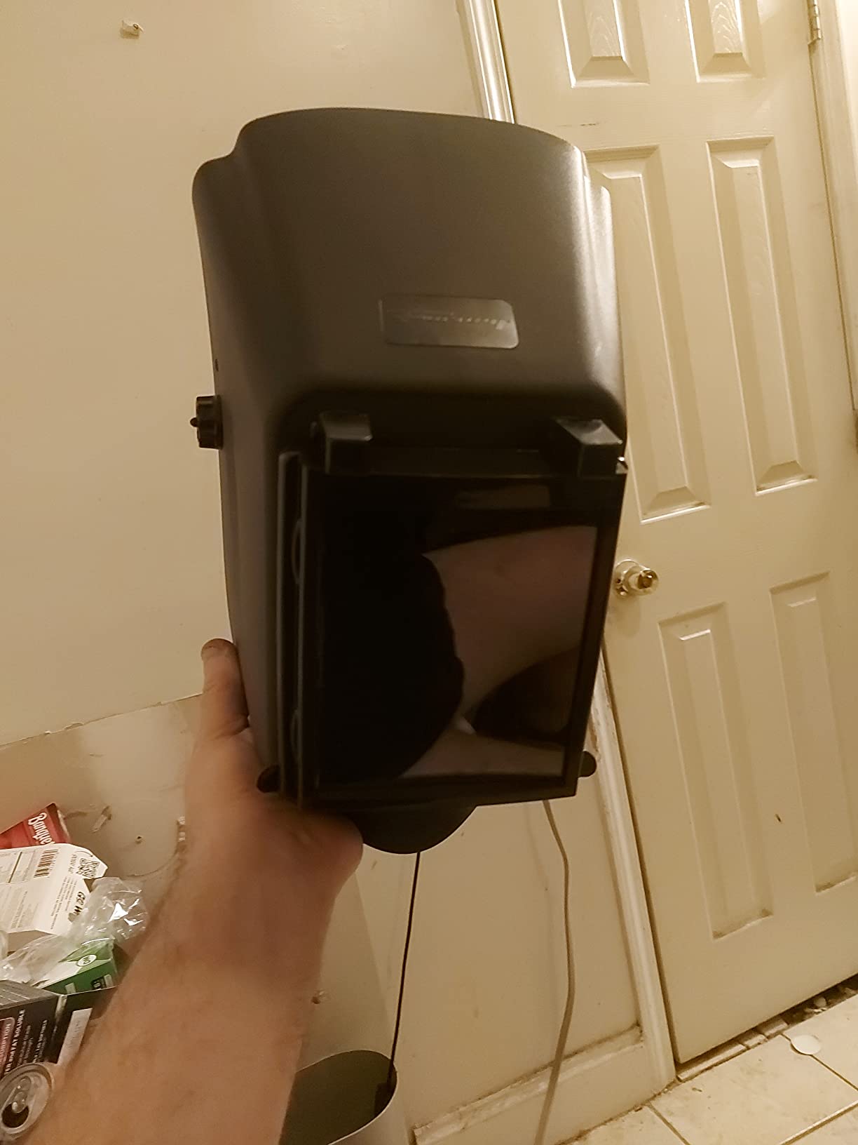 Forney 55672 Welding Helmet, Bandit III Flip Front, Shade-10, Black, Medium - Customer Photo 5