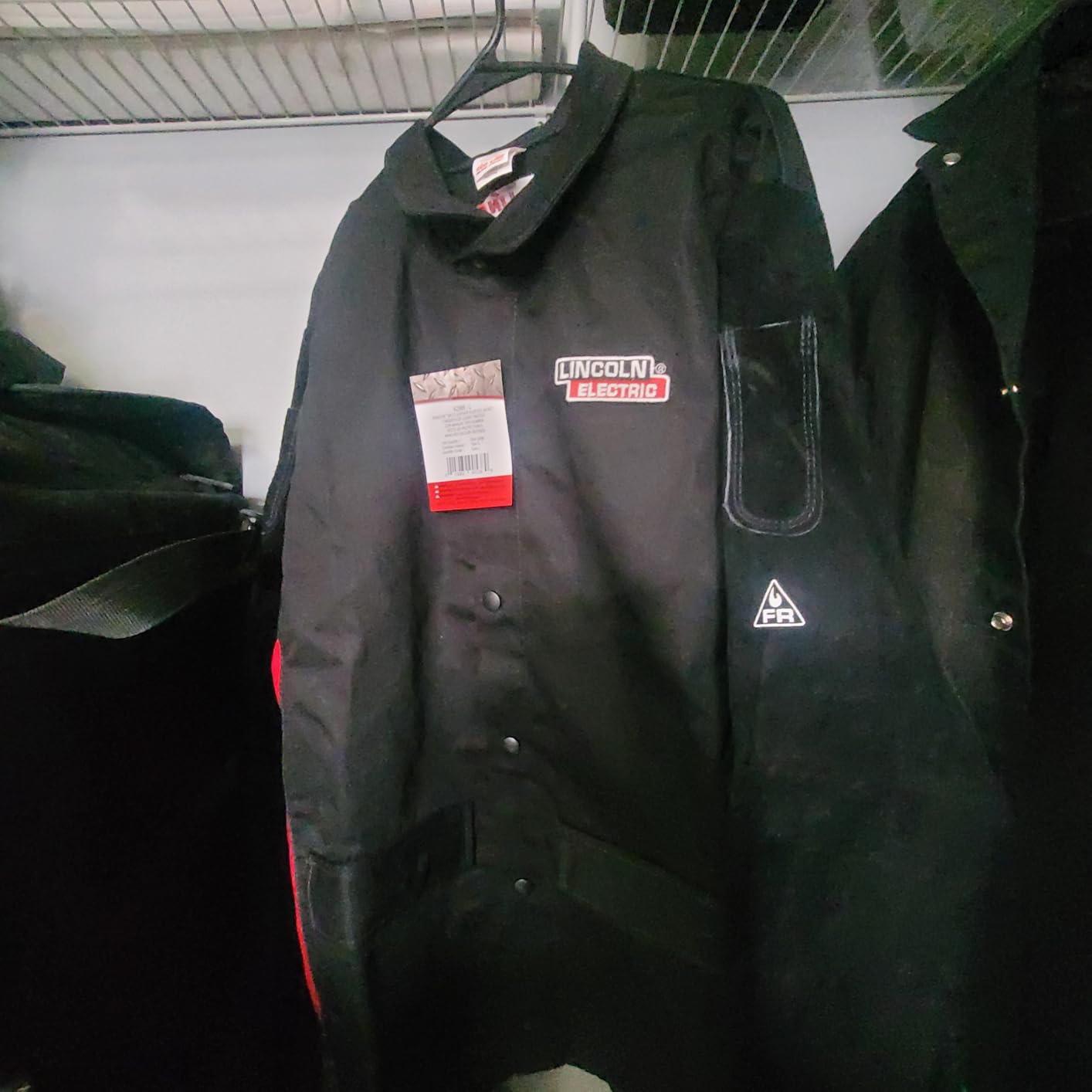 Lincoln Electric Split Leather Sleeved Welding Jacket | Premium Flame Resistant Cotton Body | Black & Red | Large | K2986-L - Customer Photo 1