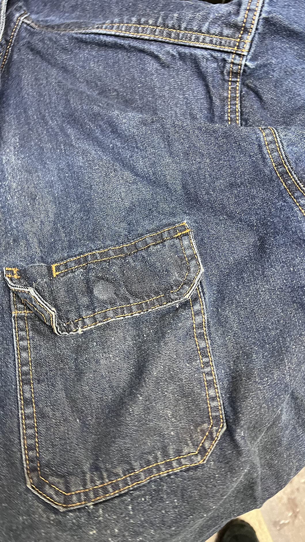 Black Stallion Mens Men's 8 Oz Long Sleeve Flame-Resistant Treated Cotton Denim Work Shirt - Customer Photo 2