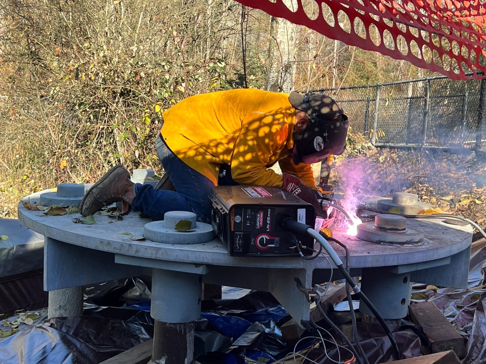 Lincoln Electric KH807XL Brown X-Large Flame-Resistant Heavy Duty Leather Welding Jacket - Customer Photo 1