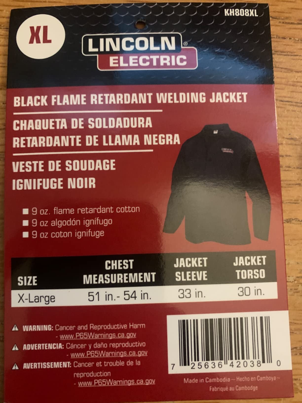 Lincoln Electric Black Flame-Resistant Cloth Welding Jacket - Customer Photo 1
