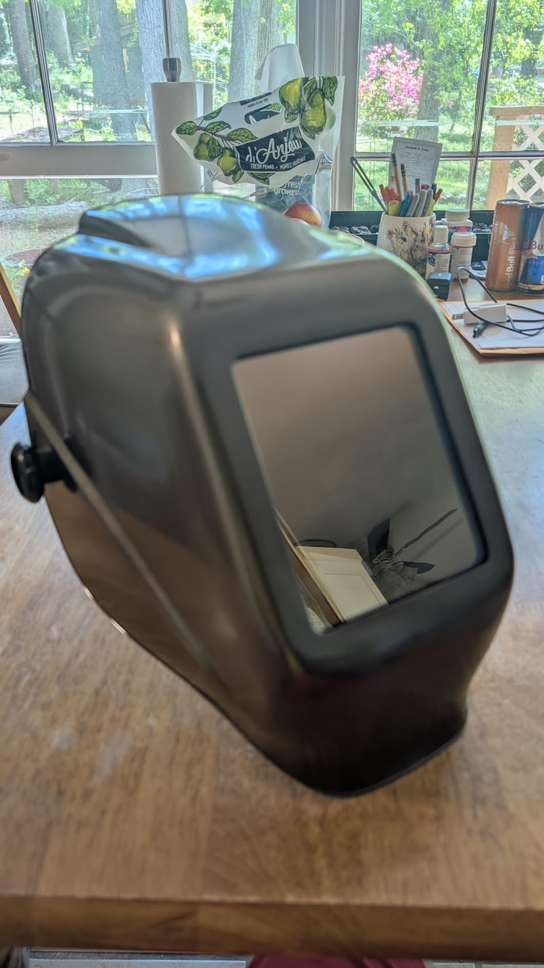 Jackson Safety HLX 100 Welding Hood - Fixed Front Welding Helmet - Shade 10, ANSI Z87.1 - Heavy Metal Gray - Customer Photo 1
