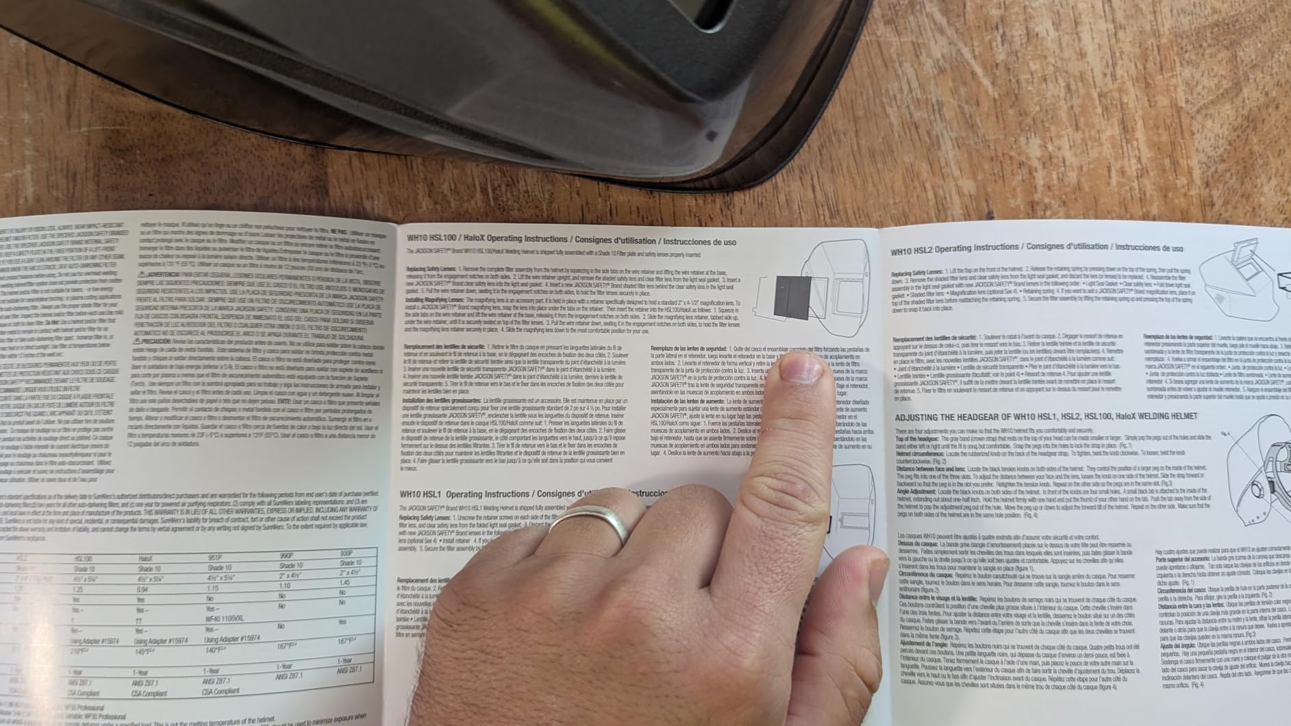 Jackson Safety HLX 100 Welding Hood - Fixed Front Welding Helmet - Shade 10, ANSI Z87.1 - Heavy Metal Gray - Customer Photo 2