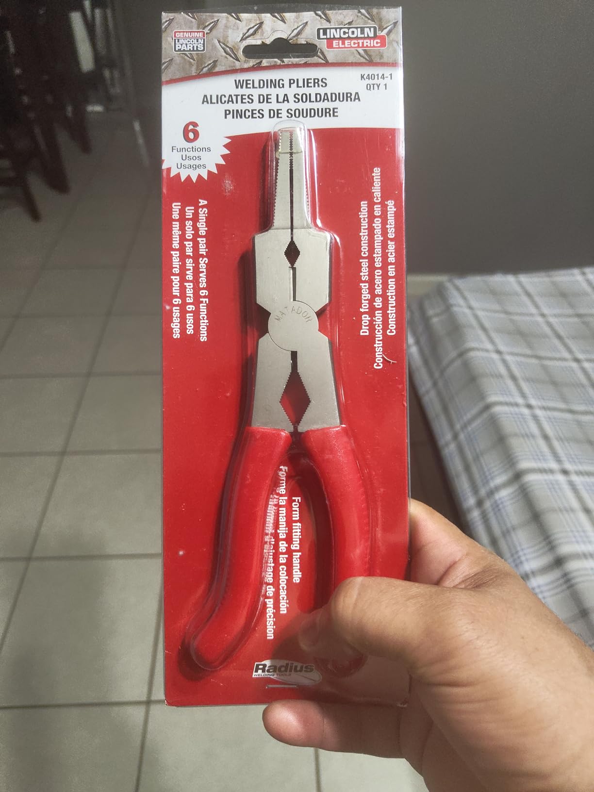 Lincoln Electric MIG Welding Pliers | Forge Hardened Steel | 6 Functions | K4014-1 - Customer Photo 1