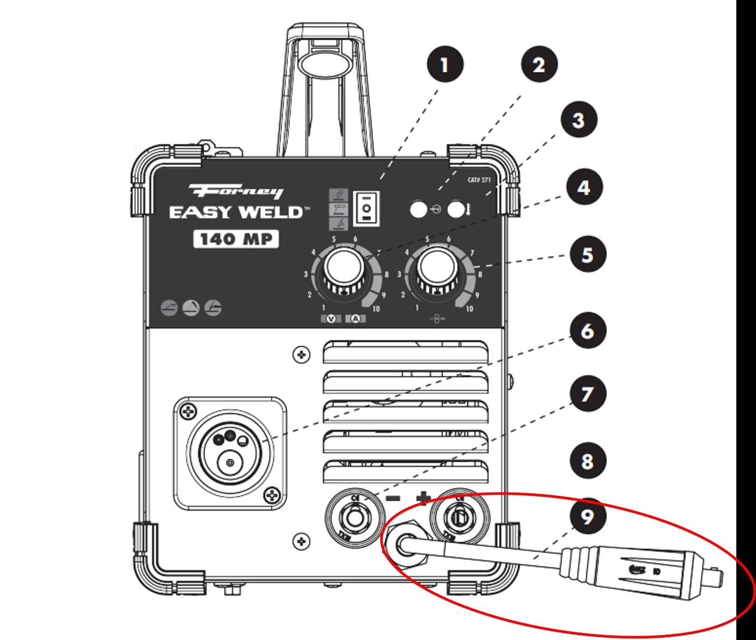 Forney 271 Easy Weld 140 MP Multi-Process Welder - Versatile 3-in-1 Welding Machine for MIG, DC TIG, and Stick Welding Application - Customer Photo 3
