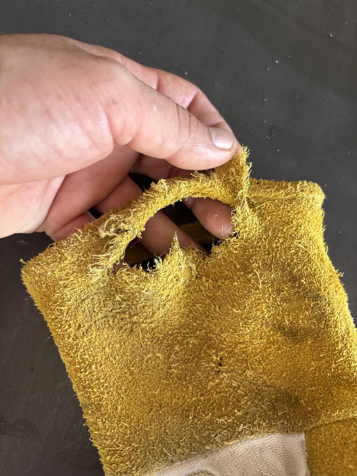 Caiman Premium Goat Grain TIG/Multi-Task Welding Gloves, Split Cowhide Back, 4-Inch Extended Cuff, White/Gold, Large (1540-5) Customer Review Caiman Premium Goat Grain TIG/Multi-Task Welding Gloves, Split Cowhide Back, 4-Inch Extended Cuff, White/Gold, Large (1540-5) - Customer Photo 4