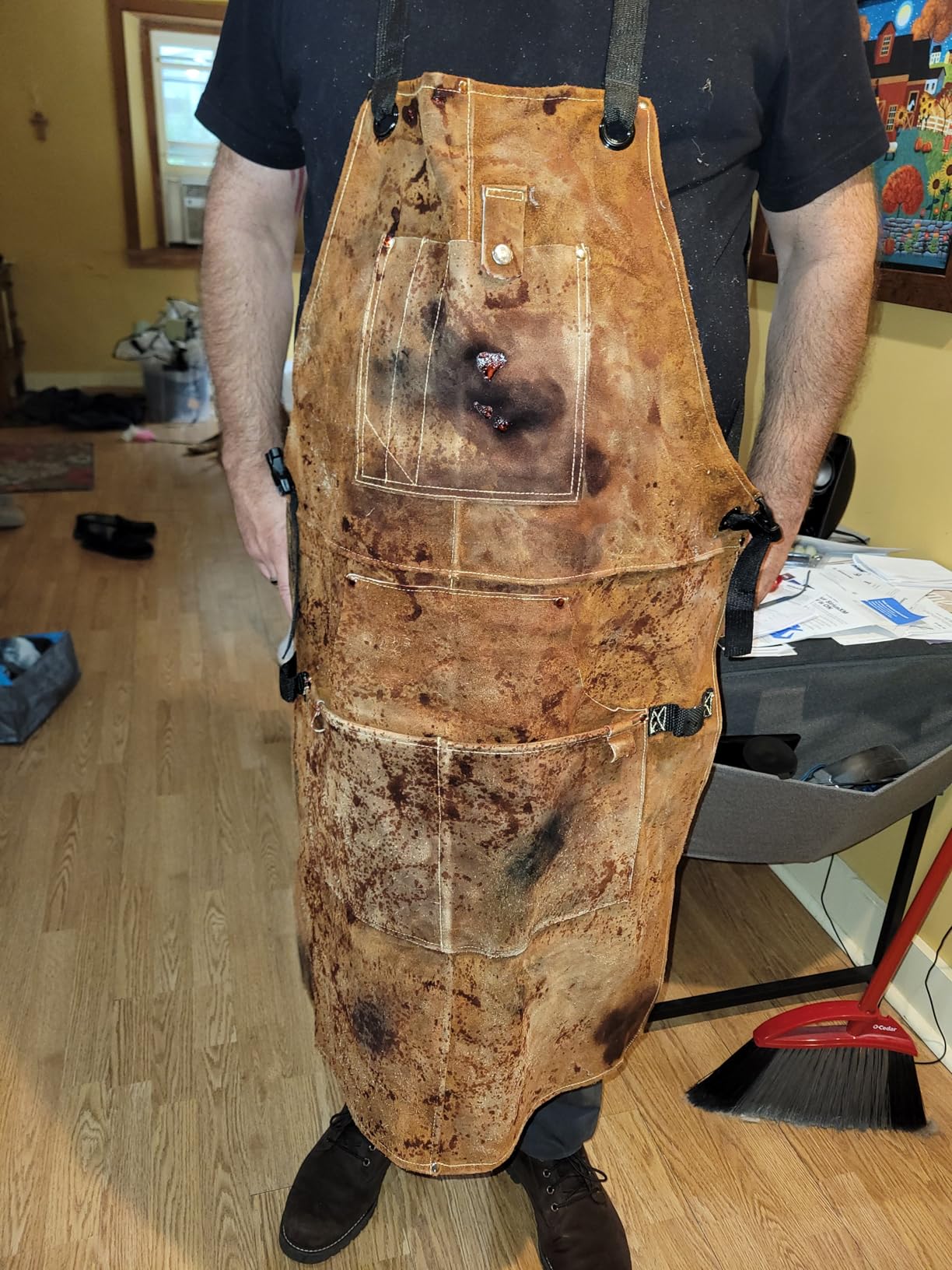 FIGHTECH Shop Apron - Heavy Duty Wood Working Apron for Men with Tool Pockets for Woodworkers Blacksmiths Carpenters M-XXL - Customer Photo 2