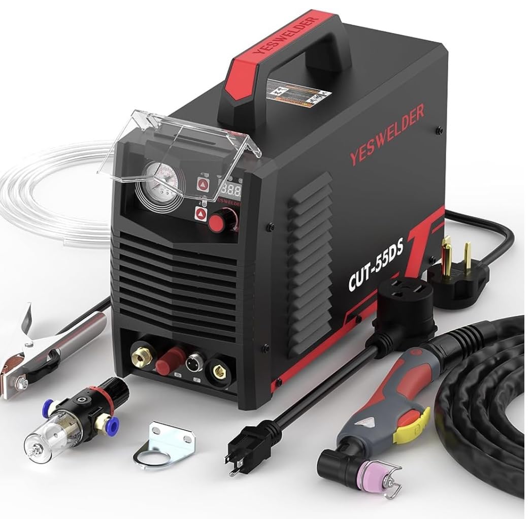 YESWELDER CUT-55DS Plasma Cutter, 55Amp Non-Touch Pilot Arc Air Power, Large Digital Display 110/220V Dual Voltage IGBT Inverter Plasma Cutting Machine with ETL Approved - Customer Photo 2