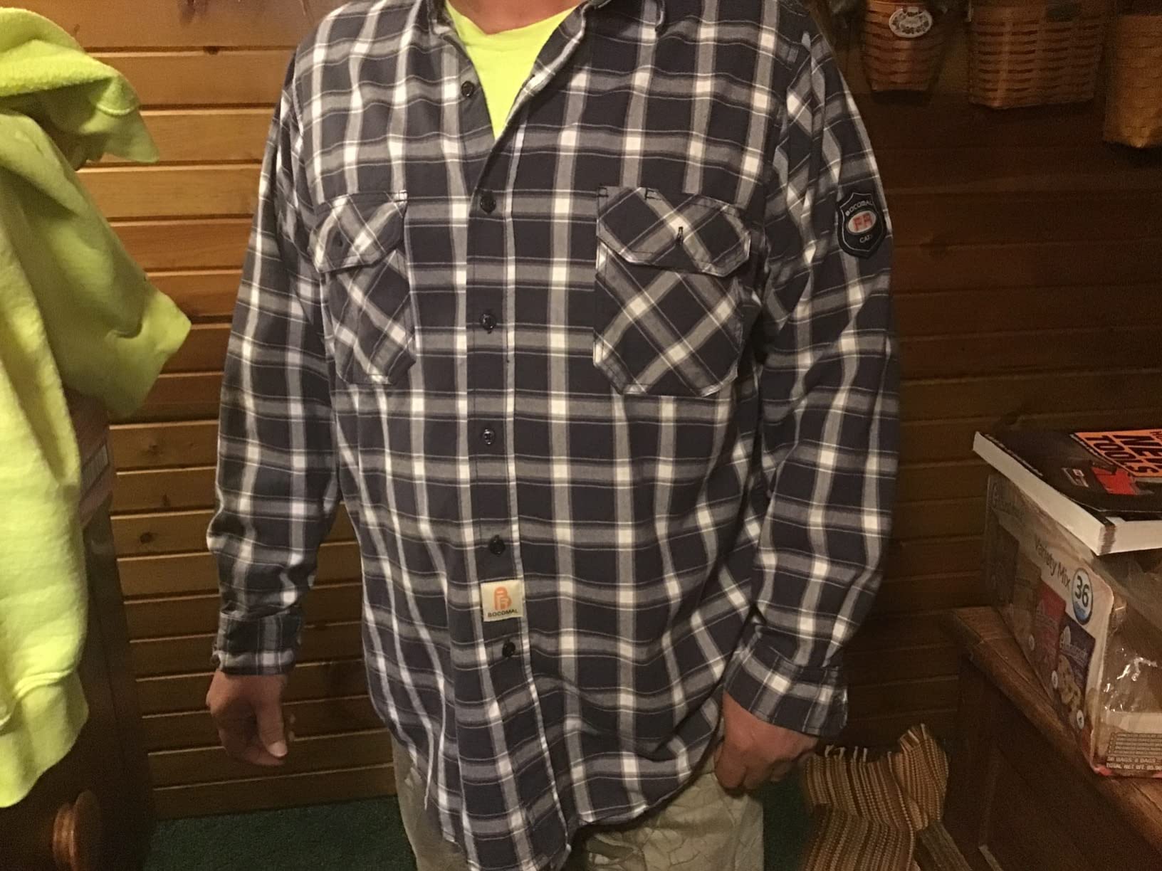 BOCOMAL FR Shirts 6.25oz Lightweight Welding Shirts Flame Resistant Men's Fire Retardant Shirt - Customer Photo 2