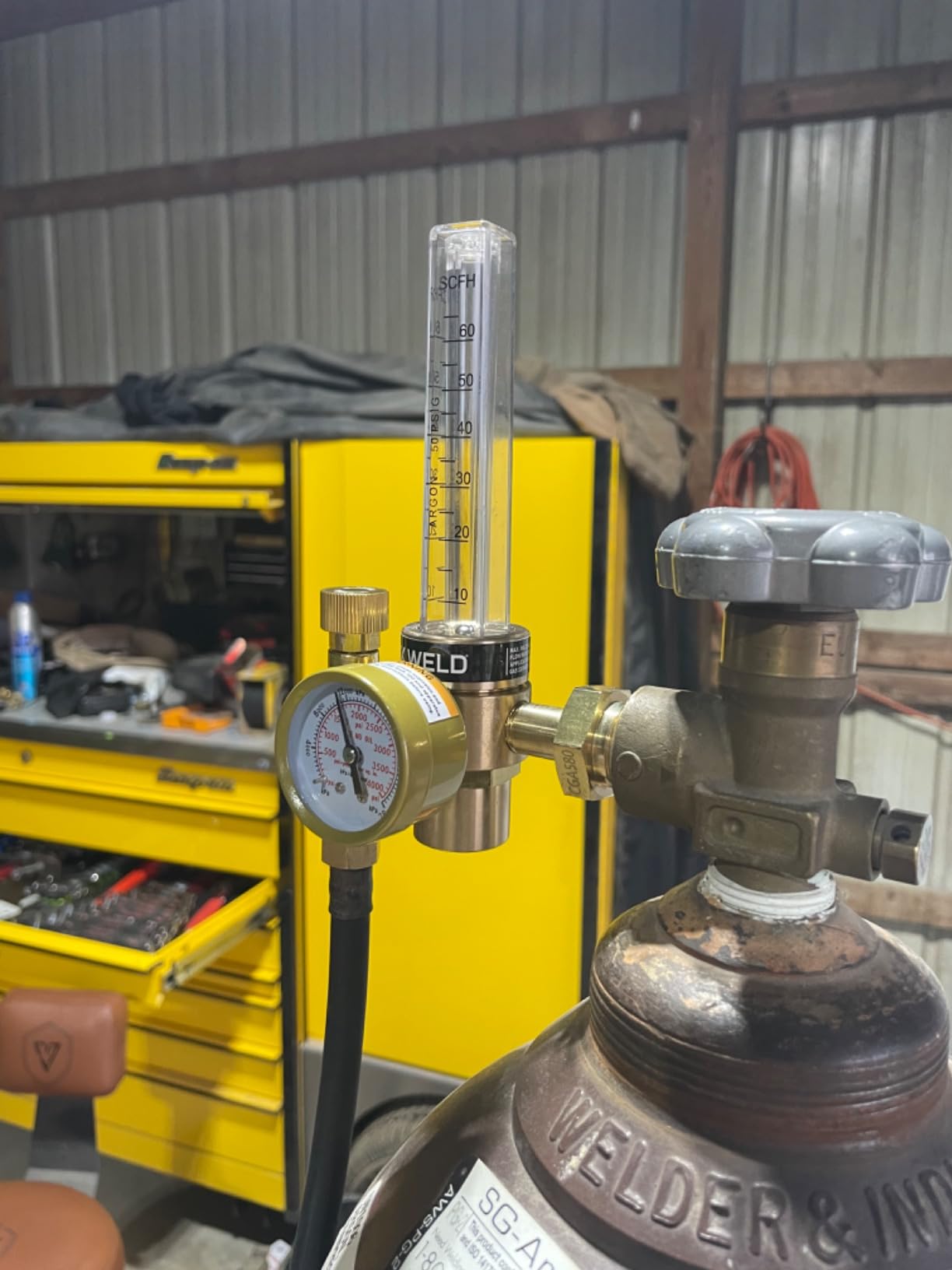 RX WELD Argon Regulator Flowmeter Gas Gauge for Mig Tig Weld with Gas Welding Hose Customer Review RX WELD Argon Regulator Flowmeter Gas Gauge for Mig Tig Weld with Gas Welding Hose - Customer Photo 1