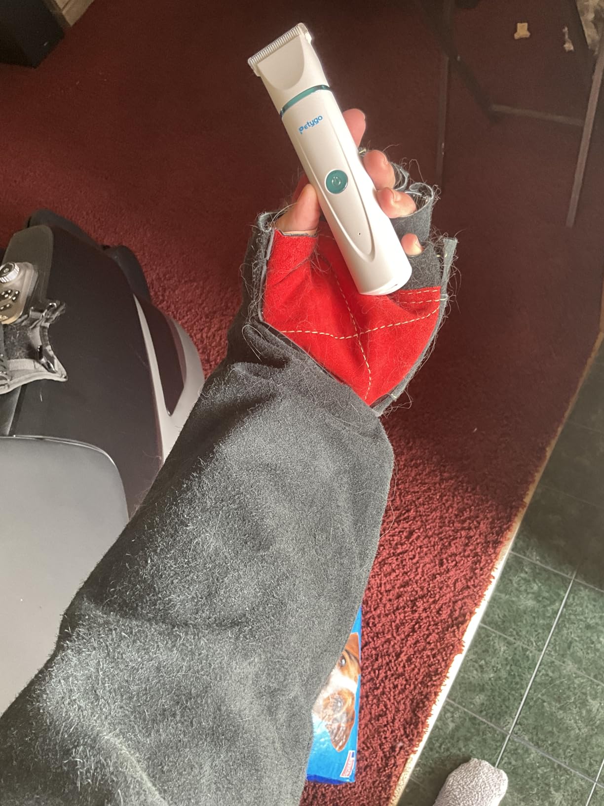 Long Welding Gloves 23.6 Inches 932°F,Heat/Fire Resistant Leather For Mig, Tig, Stick, Forge, BBQ, Grill, Fireplace - Customer Photo 1