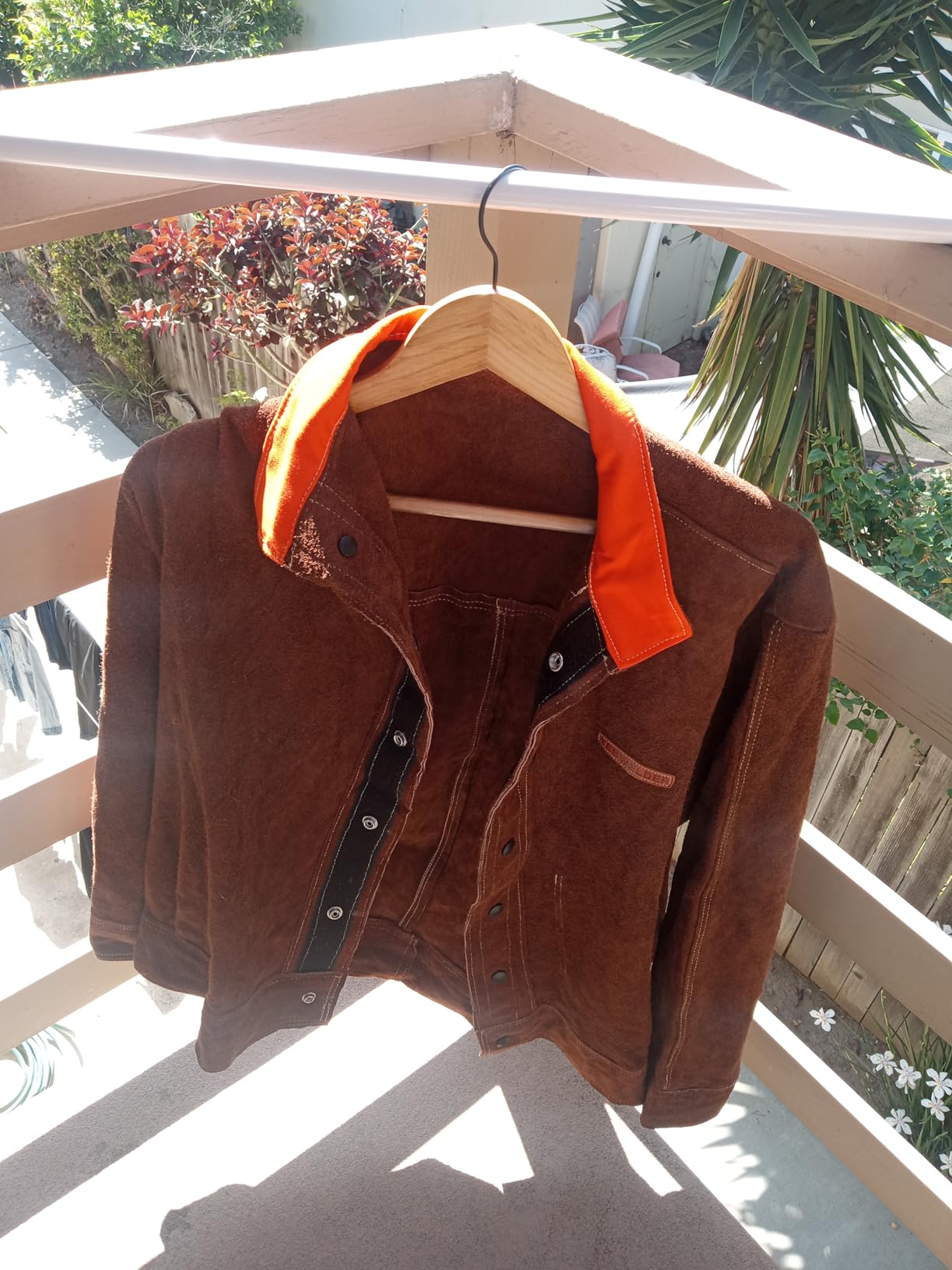 YESWELDER Leather Welding Jacket for Men Women, Heavy Duty welder jacket, Heat Flame Resistant Welding Coat - Customer Photo 3