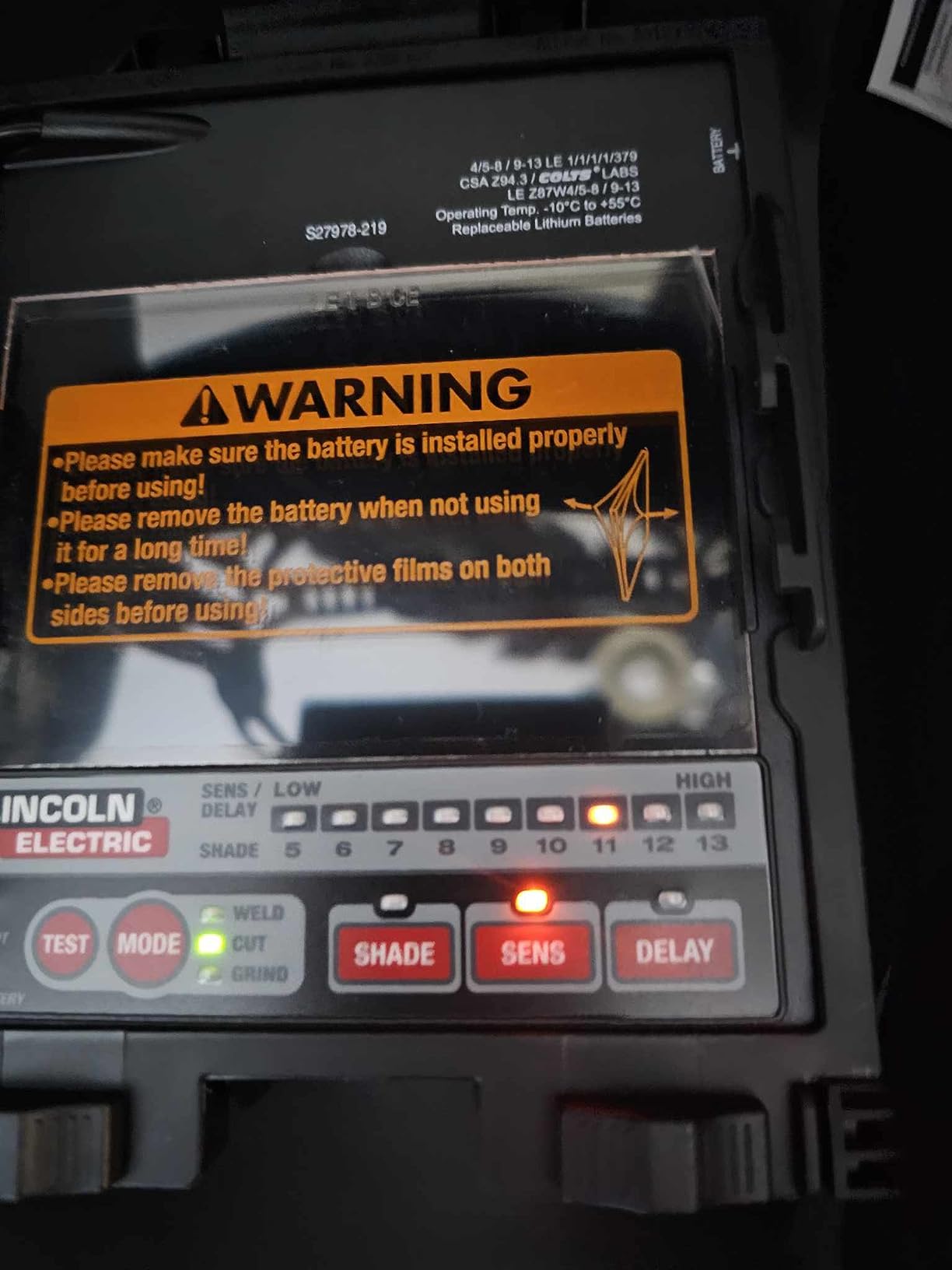 Lincoln Electric Viking 2450 ADV Series Black Welding Helmet - Integrated LED - K3028-5 - Customer Photo 3