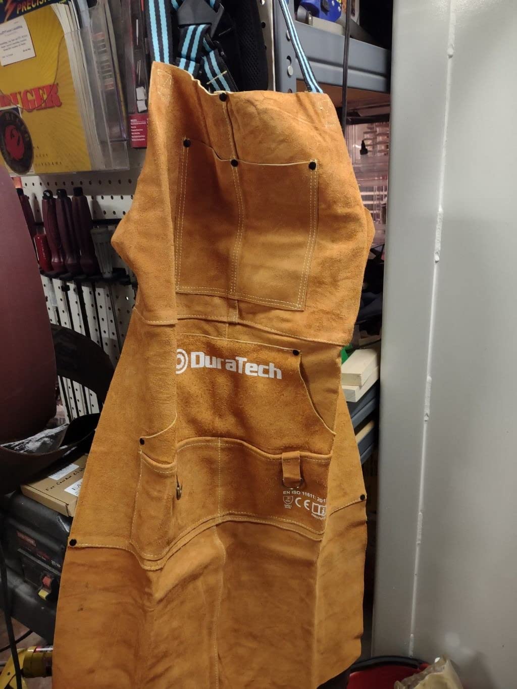 DURATECH Leather Welding Apron, Heat Flame Resistant, 23