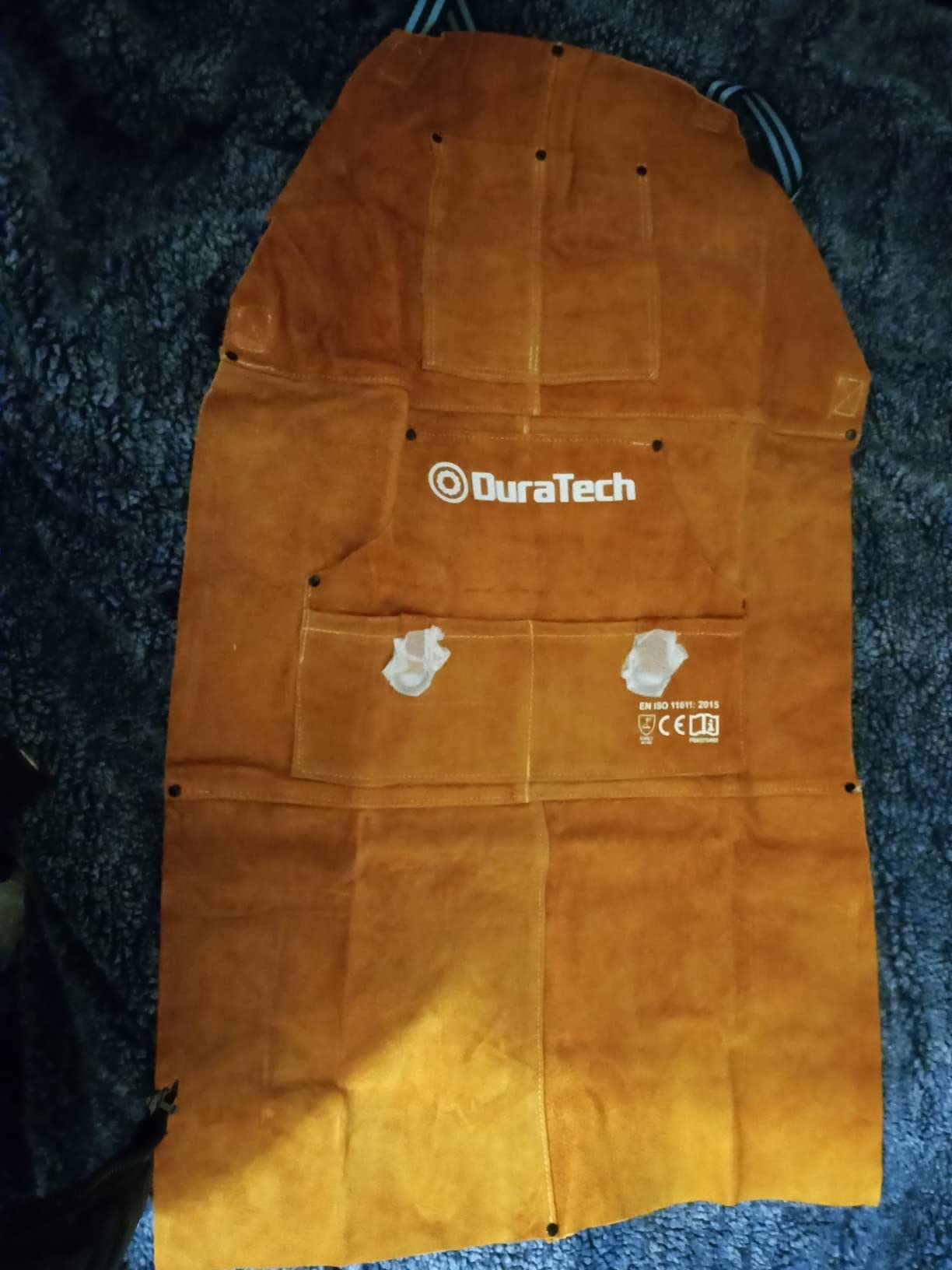 DURATECH Leather Welding Apron, Heat Flame Resistant, 23