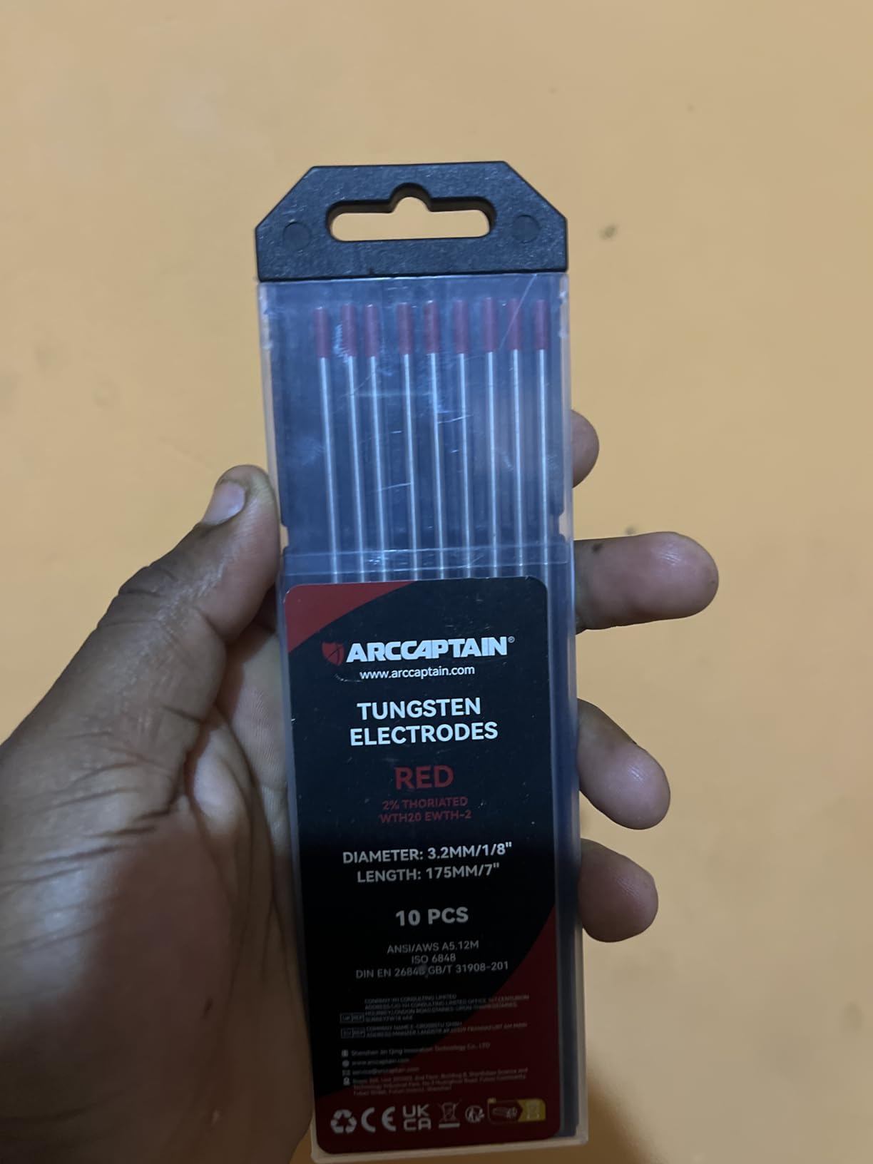 ARCCAPTAIN TIG Welding Tungsten Electrode 10-Pack 3/32