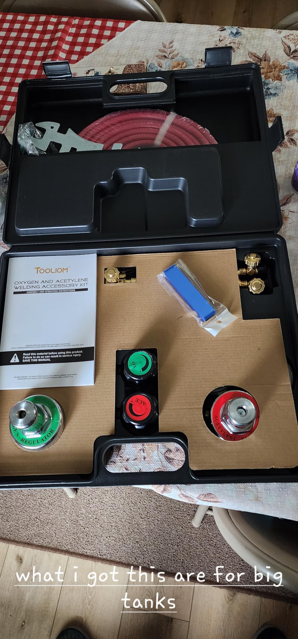 TOOLIOM Oxygen & Acetylene Torch Kit, Gas Cutting Welding Torch Set Welder Tools with Regulator Gauges Nozzles Hose Customer Review TOOLIOM Oxygen & Acetylene Torch Kit, Gas Cutting Welding Torch Set Welder Tools with Regulator Gauges Nozzles Hose - Customer Photo 1