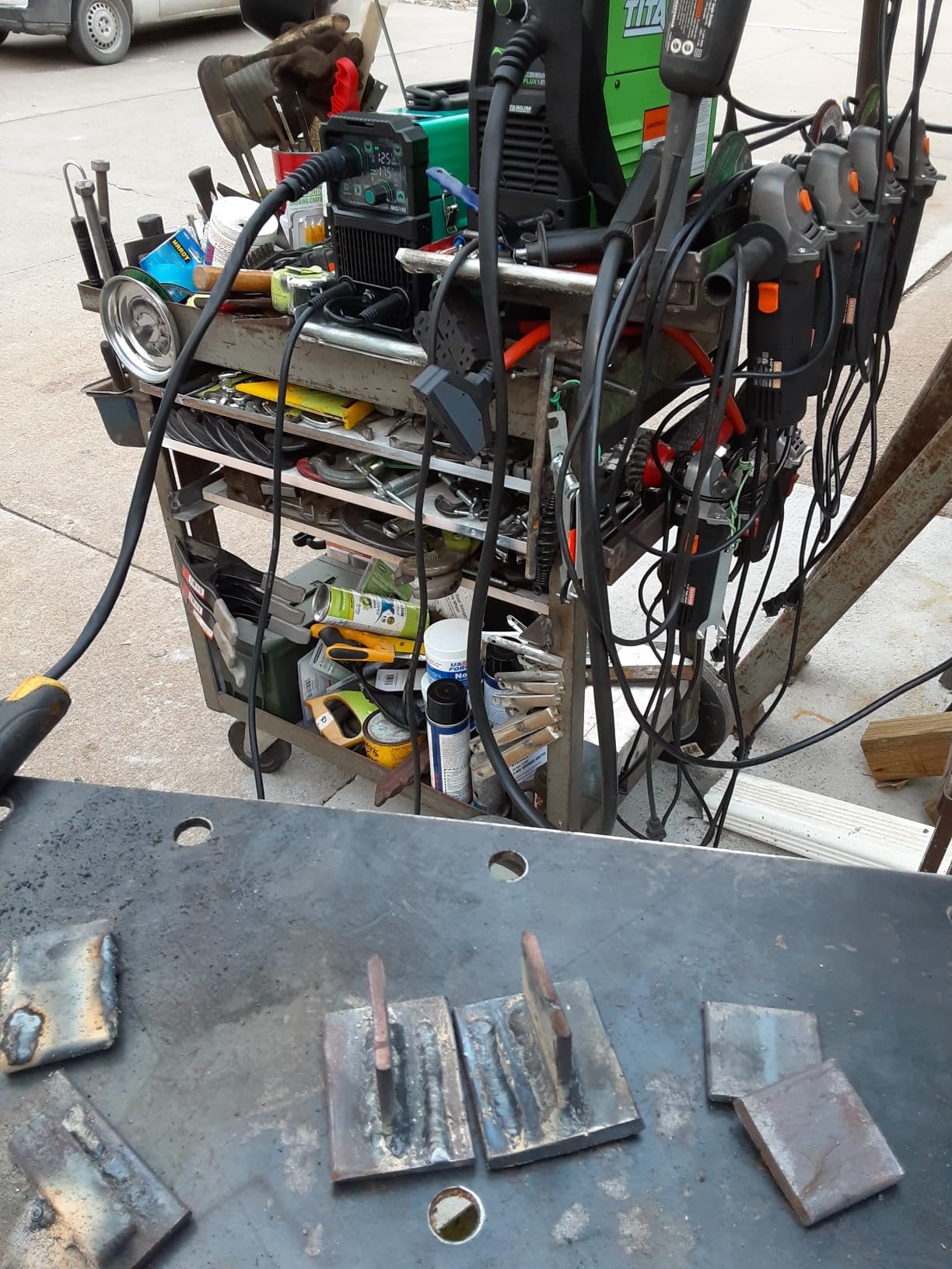 bestarc 145Amp MIG Welder, 110V 220V Flux Core MIG/Lift TIG/Stick 4 in 1 Welder Machine, Large LED Display Welding Machine, IGBT Inverter bestarc Welder MIG145 Soild Gasless Synergy MIG Welder - Customer Photo 1