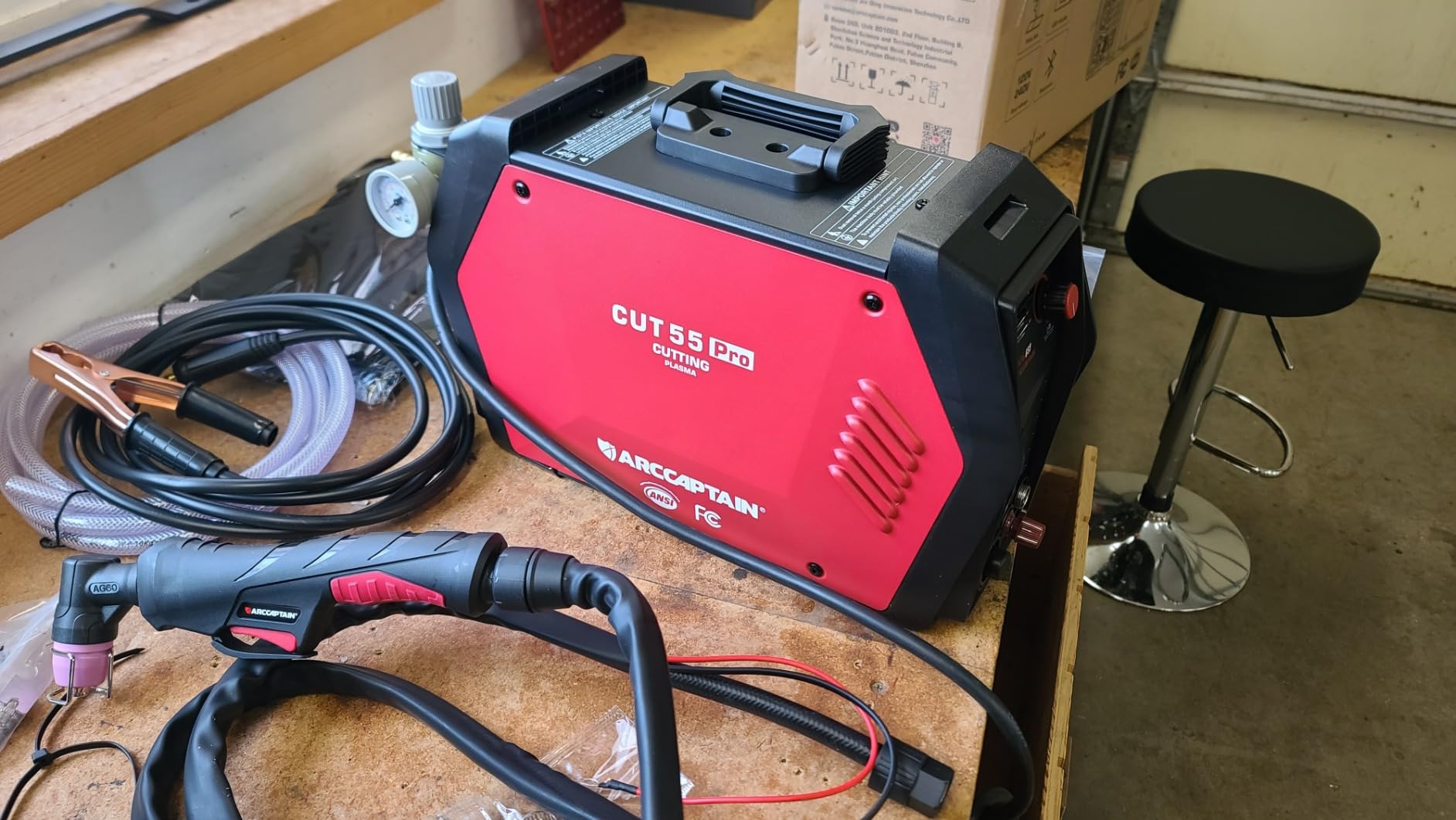 ARCCAPTAIN iControl CUT55 Pro Plasma Cutter, [APP Control] 55 Amp Non-Touch Pilot Arc 120V/240V Plasma Cutter Machine, Large LED Display and 2T/4T, 3/4 inch Maximum Cut, DC Inverter IGBT - Customer Photo 2