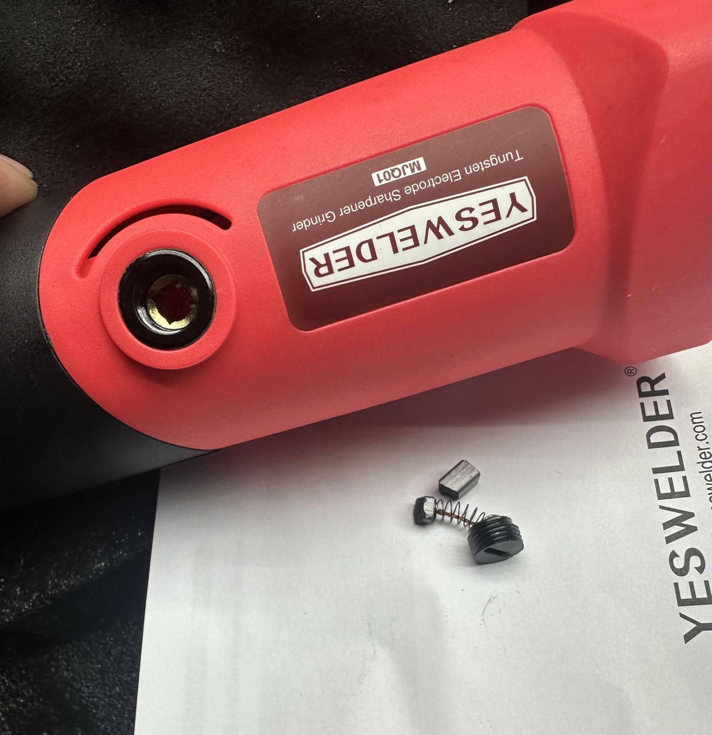 YESWELDER Tungsten Electrode Sharpener Grinder For TIG welding, Handheld Electric, 110V TIG Welding Rotary Tool With Flat Grinding Block Cut-Off Slot, 4 Sizes 3 Angles Customer Review YESWELDER Tungsten Electrode Sharpener Grinder For TIG welding, Handheld Electric, 110V TIG Welding Rotary Tool With Flat Grinding Block Cut-Off Slot, 4 Sizes 3 Angles - Customer Photo 1
