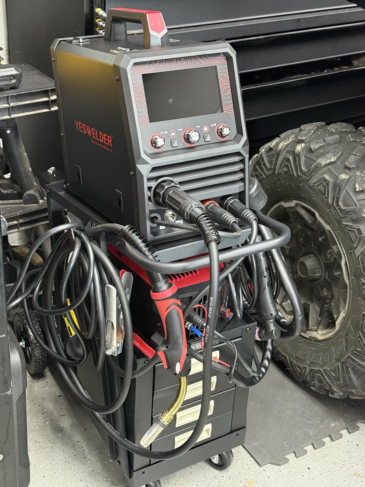 YESWELDER Firstess DP200 Dual Pulse,7-Inch LCD Screen 120/240V Dual Voltage MIG Welder,MIG/Pulsed MIG/Flux Core/Spool Gun MIG/Lift TIG/Stick Multiprocess Welding Machine - Customer Photo 1