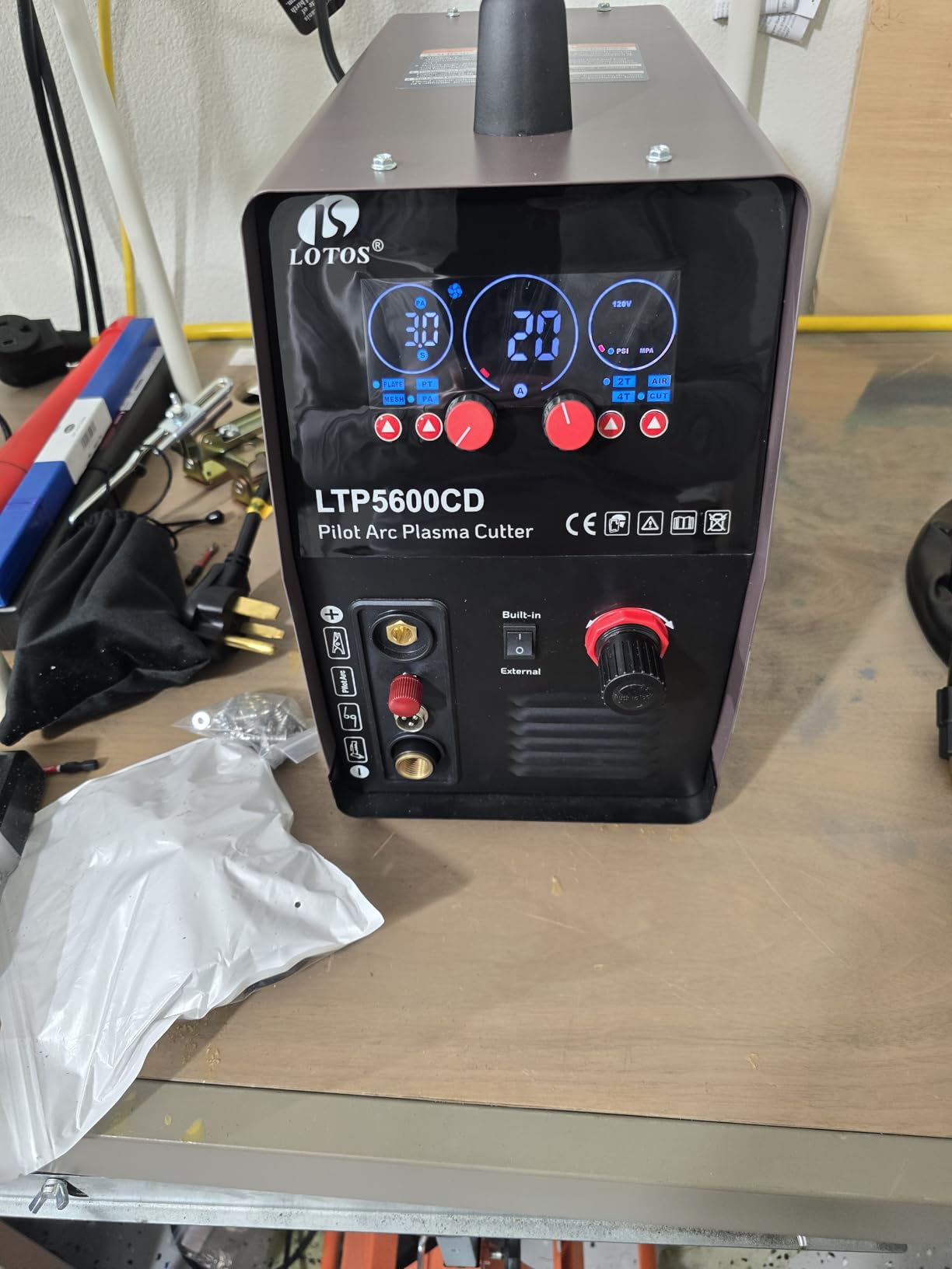 LTP5600CD Plasma Cutter with Built-In Air Compressor, 56A, 5/8