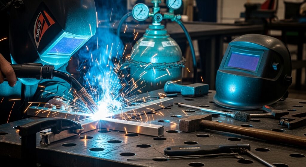 MIG Welding With 100% Argon