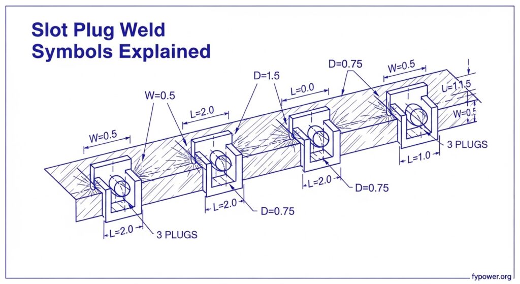 Slot Plug Weld Symbols