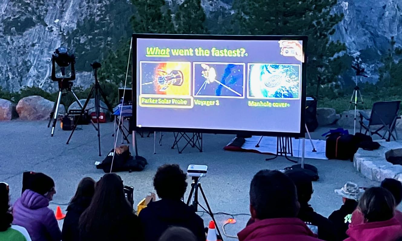 HAPPRUN Native 1080P Outdoor Smart Projector-Standard | Native 1080P • Mini & Portable • Easy Setup • Built-in Speaker • Indoor & Outdoor • Phone, Laptop & PS5 Compatible customer photo 1