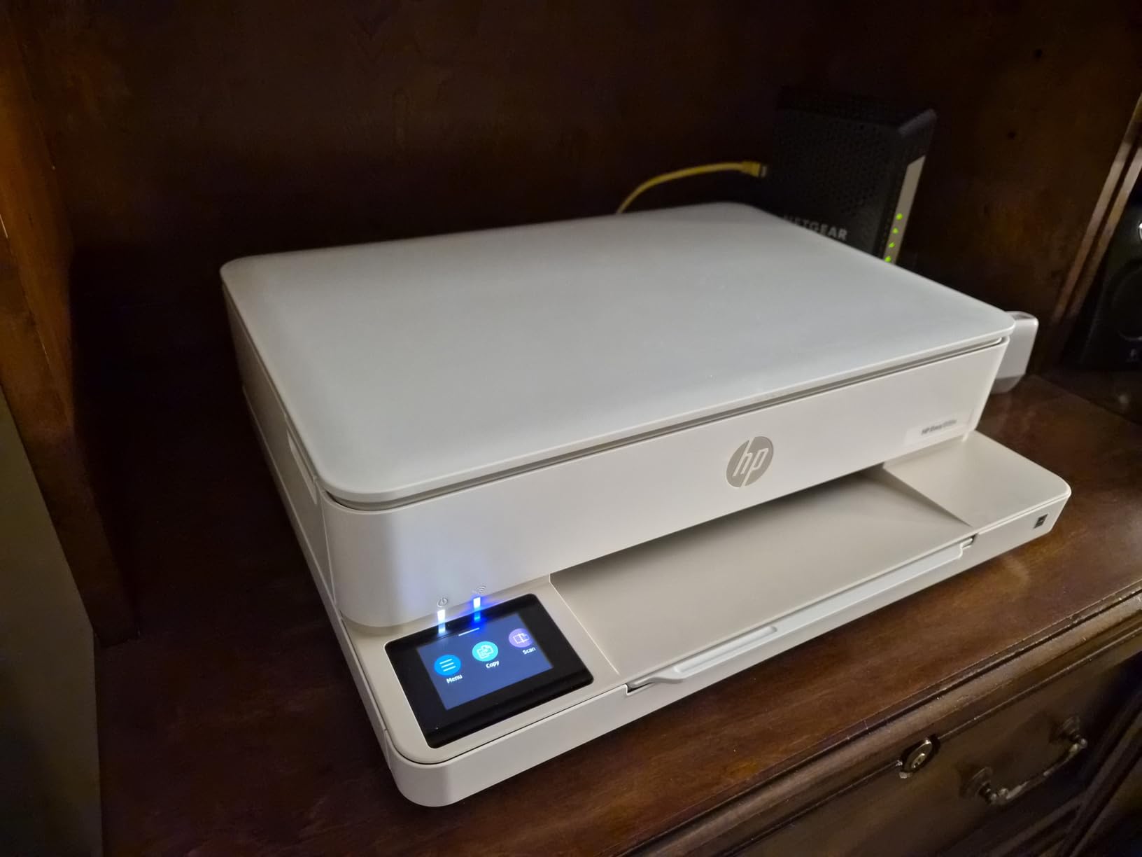 HP Envy 6155e Wireless All-in-One Color Inkjet Printer, Portobello, Print, scan, copy, Duplex printing Best-for-home, 3 month Instant Ink trial included, AI-enabled (714L5A) customer photo 1