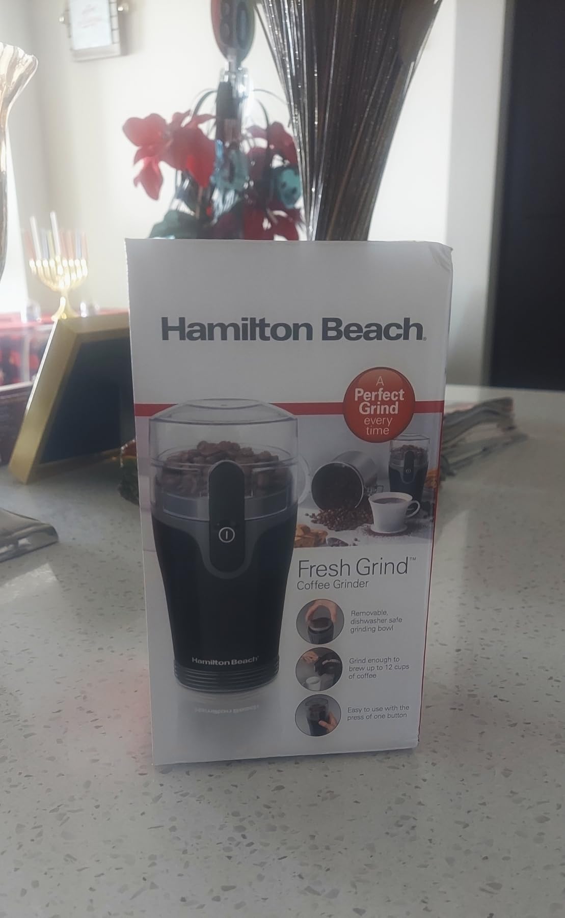 Hamilton Beach Fresh Grind Electric Coffee Grinder For Up To 12 Cups | Grinds Coffee Beans, Spices & More | Stainless Steel Blades | Easy-Clean Removable Chamber | Black | 80335RG customer photo 2