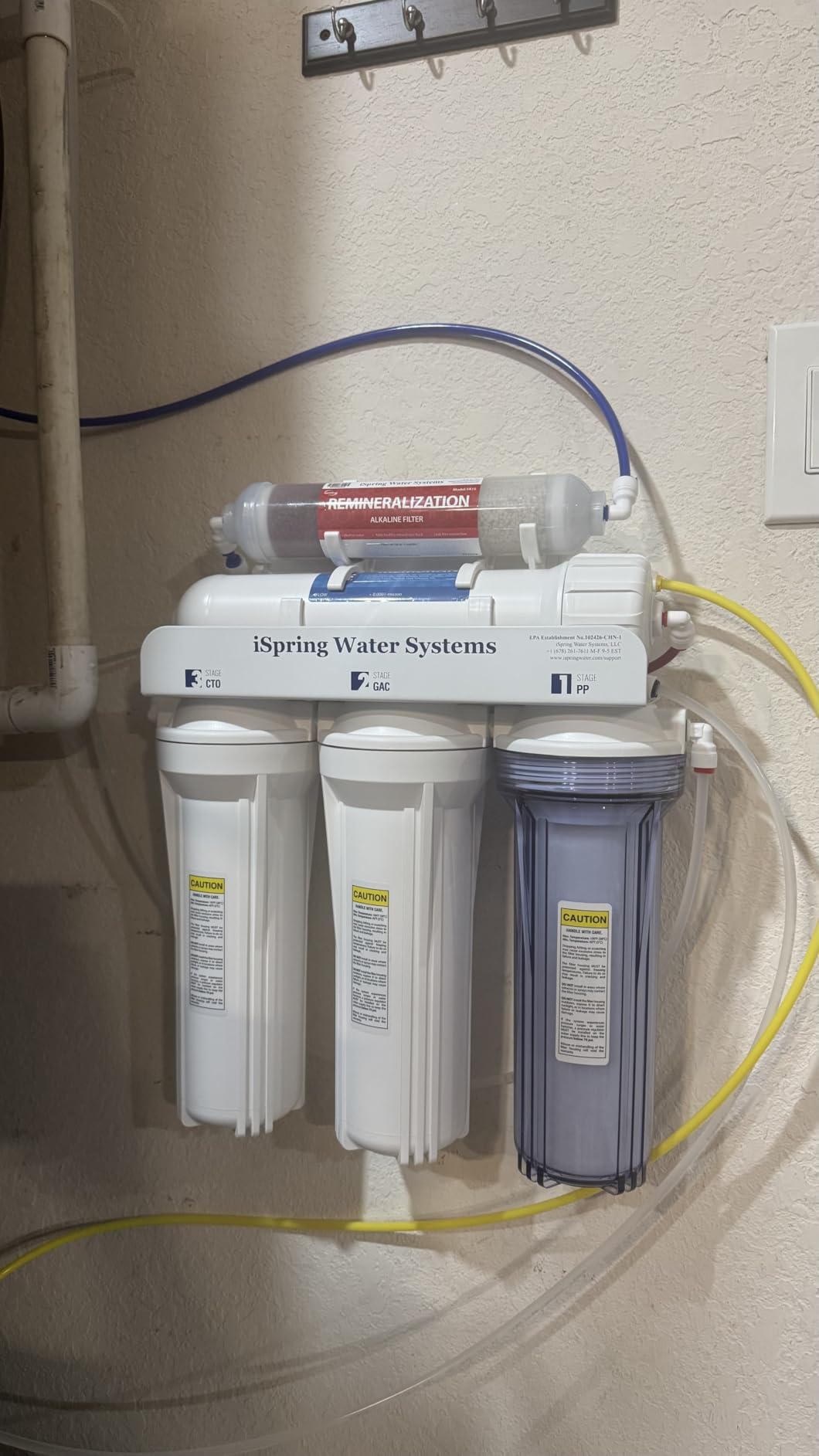 iSpring RCC7AK-BN NSF Certified, 75 GPD, Alkaline 6-Stage Reverse Osmosis System, pH+ Remineralization RO Water Filter System Under Sink Patented Top-Mounted Faucet Design for Easy Installation customer photo 1