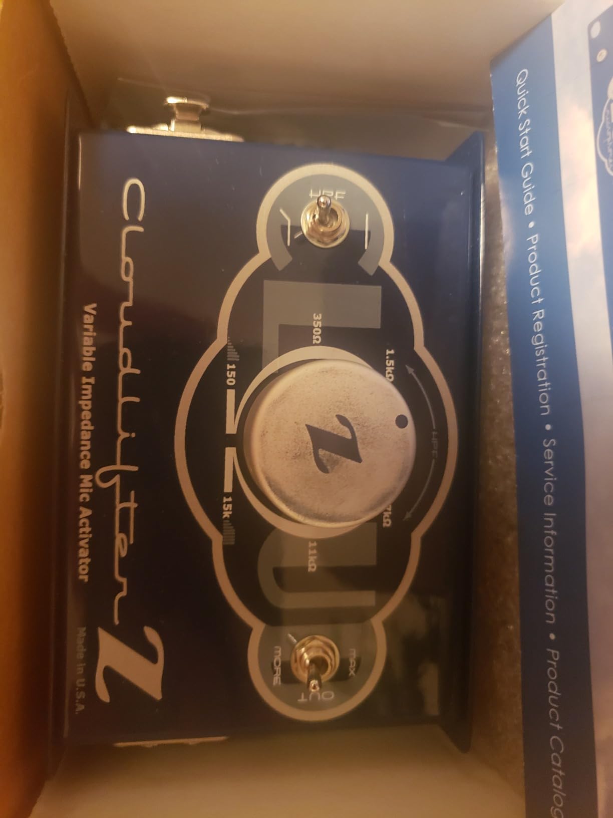 Cloud Microphones - Cloudlifter CL-Z Vari-Z Mic Activator - Ultra-Clean Microphone Preamp Gain Variable Impedance Control - USA Made customer photo 1