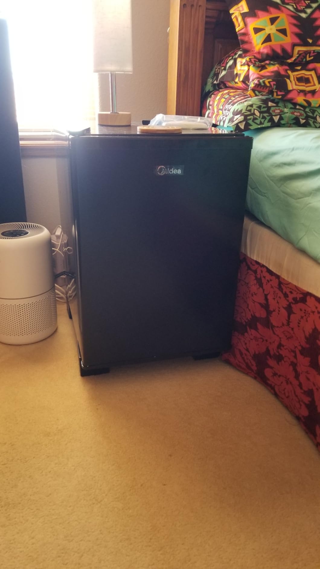 Midea WHS-65LB1 Mini Fridge, 1.6 Cu.ft Energy Star Certified Mini Refrigerator, Adjustable Thermostat, Reversible Door, Low Noise for Dorm, Office, Bedroom, Black customer photo 2