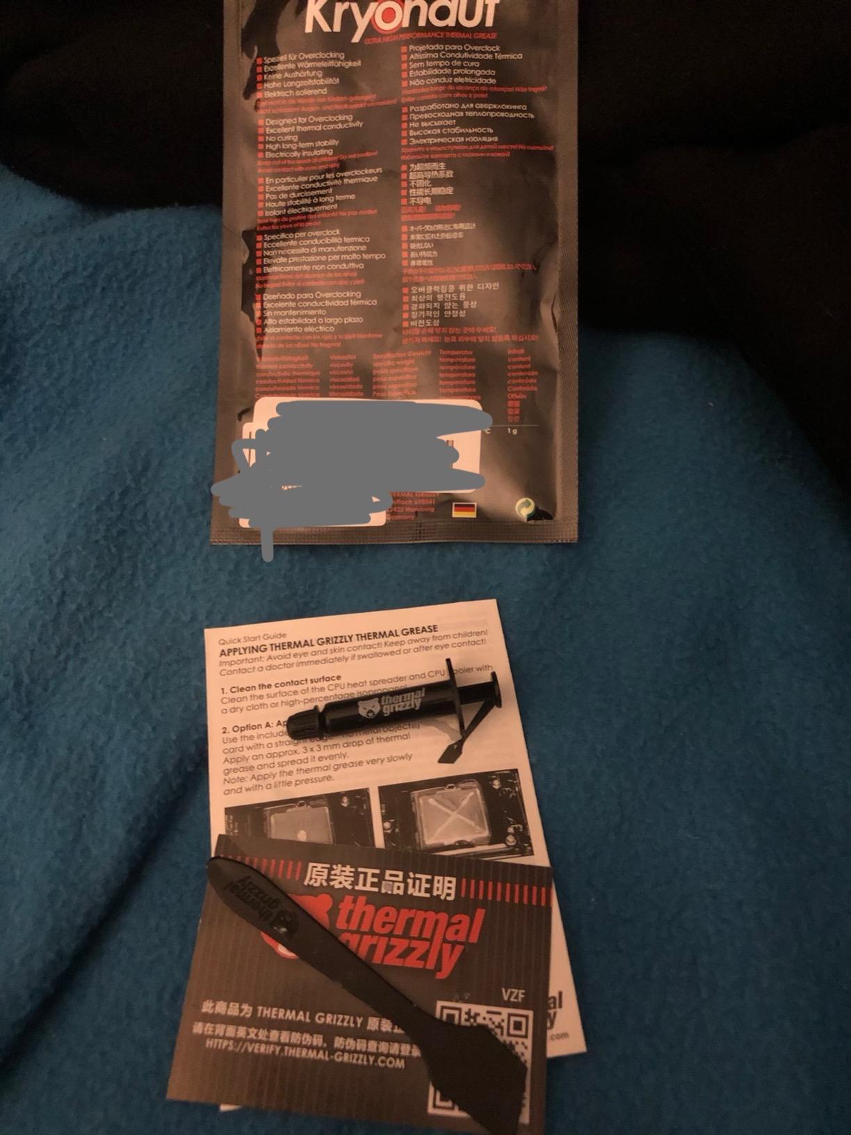 Thermal Grizzly Kryonaut - 1 Gram - Extremely High Performance Thermal Paste - for Demanding Applications and Overclocking CPU/GPU/PS4/PS5/Xbox customer photo 1