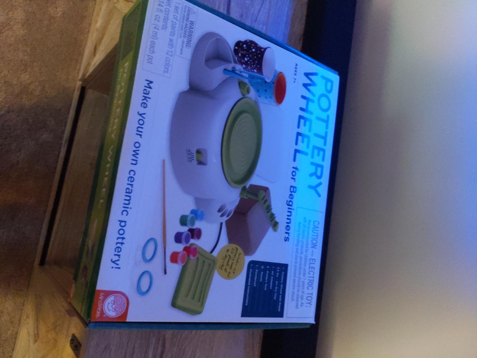 MindWare Pottery Wheel for Beginners - Kids Pottery Kit with Air-Dry Clay, Tools, and Paints, Creative Arts and Crafts Toy for Ages 7 and Up customer photo 2