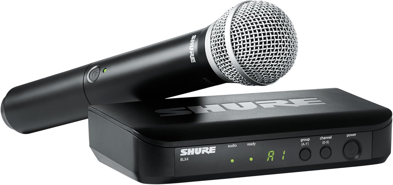 Shure BLX24/PG58 Handheld Wireless Audio System H9 Band (512-542 MHz) - BLX4 Receiver, BLX2 Transmitter with PG58 Dynamic Mic, Up to 14 Hr Battery, 300 ft Range customer photo 2