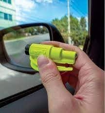 resqme The Original Emergency Keychain Car Escape Tool, 2-in-1 Seatbelt Cutter and Window Breaker, Made in USA, Yellow - Compact Emergency Hammer customer photo 2