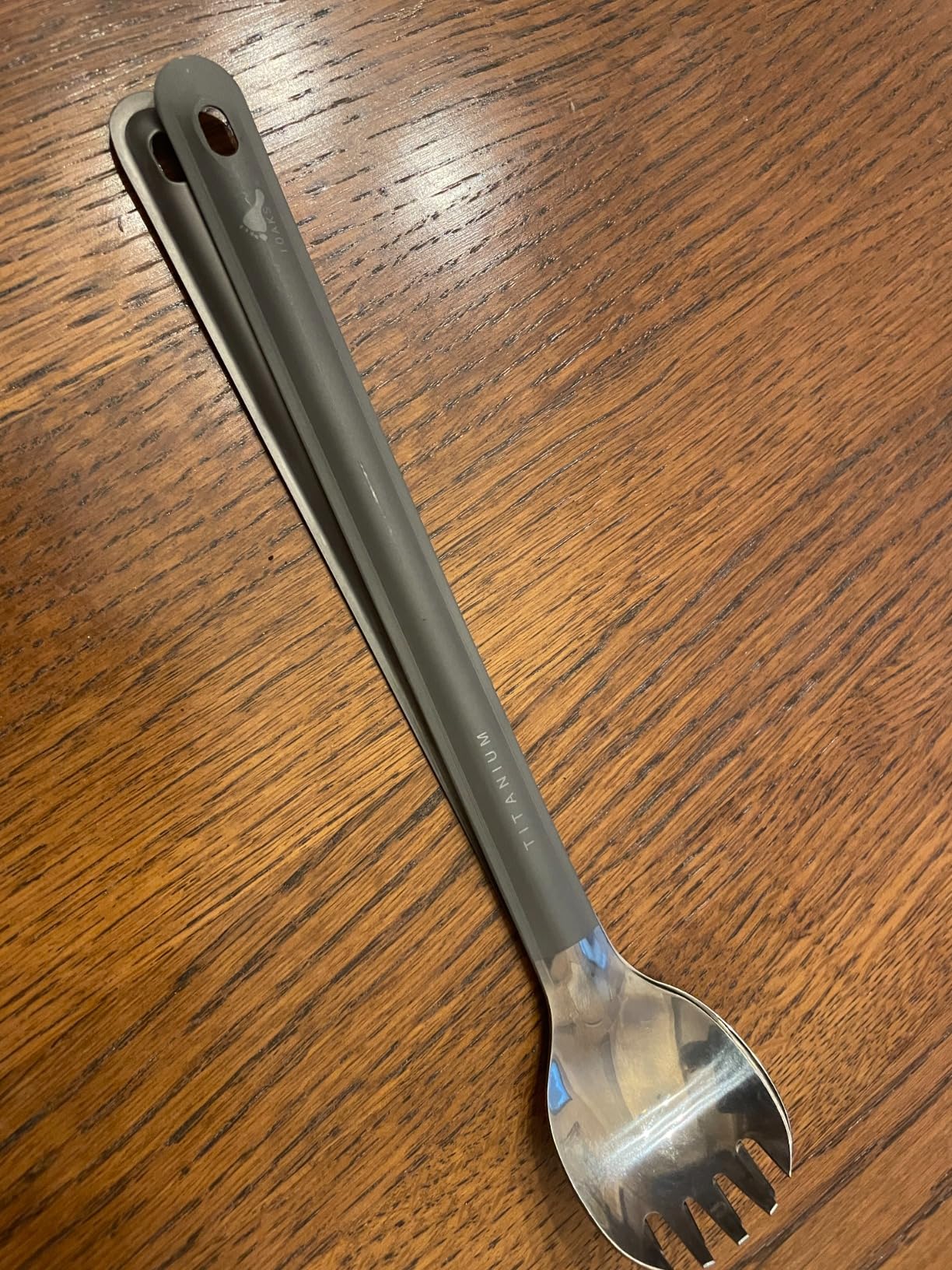Titanium Long Handle Spork with Polished Bowl customer photo 2
