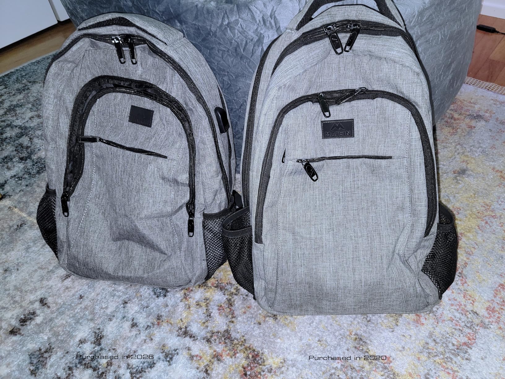 MATEIN Travel Laptop Backpack, 15.6 Inch College School Computer Bag, Grey customer photo 2