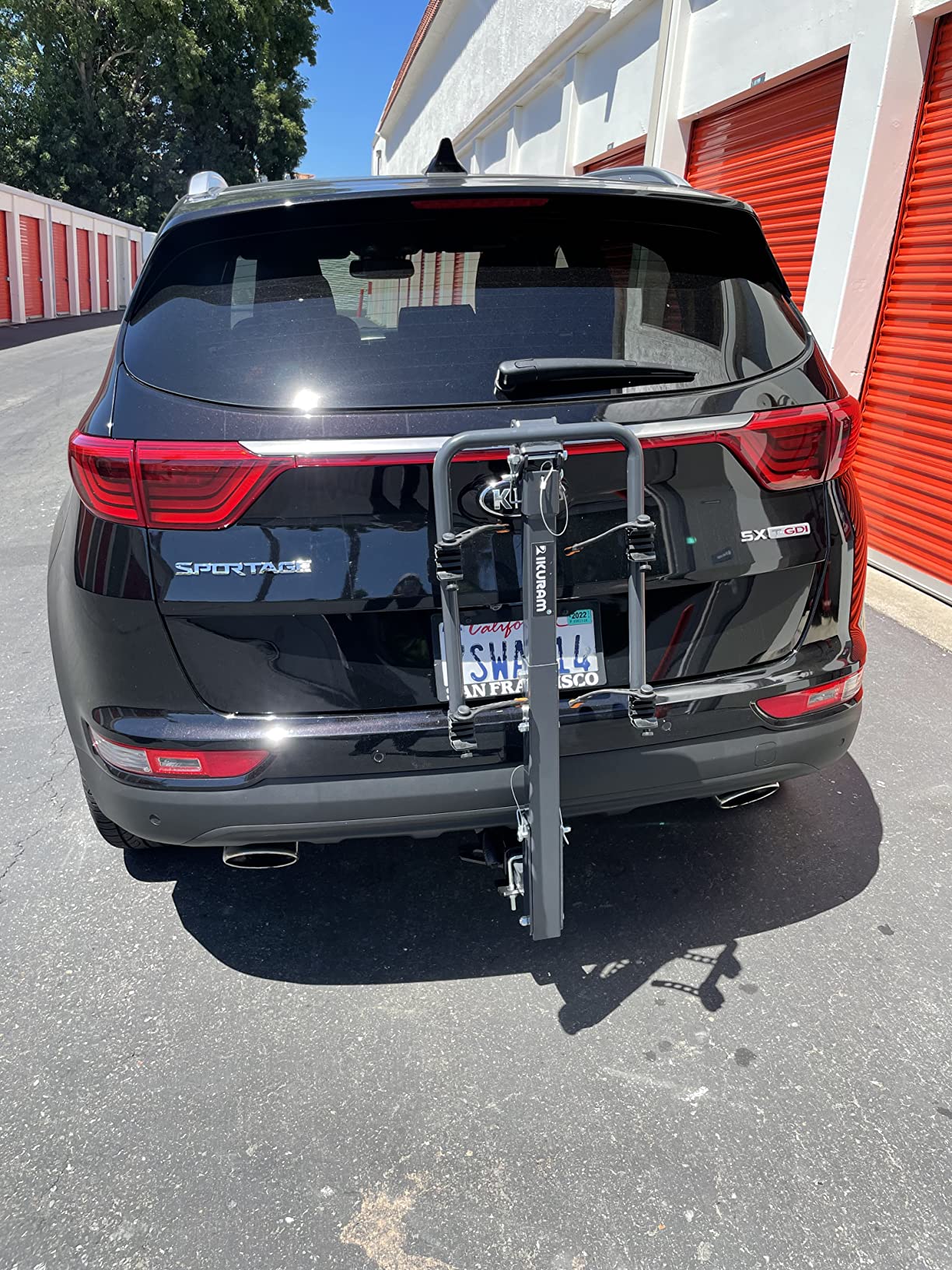IKURAM R 4 Bike Rack Bicycle Carrier Racks Hitch Mount Double Foldable Rack for Cars, Trucks, SUV's and minivans with a 2
