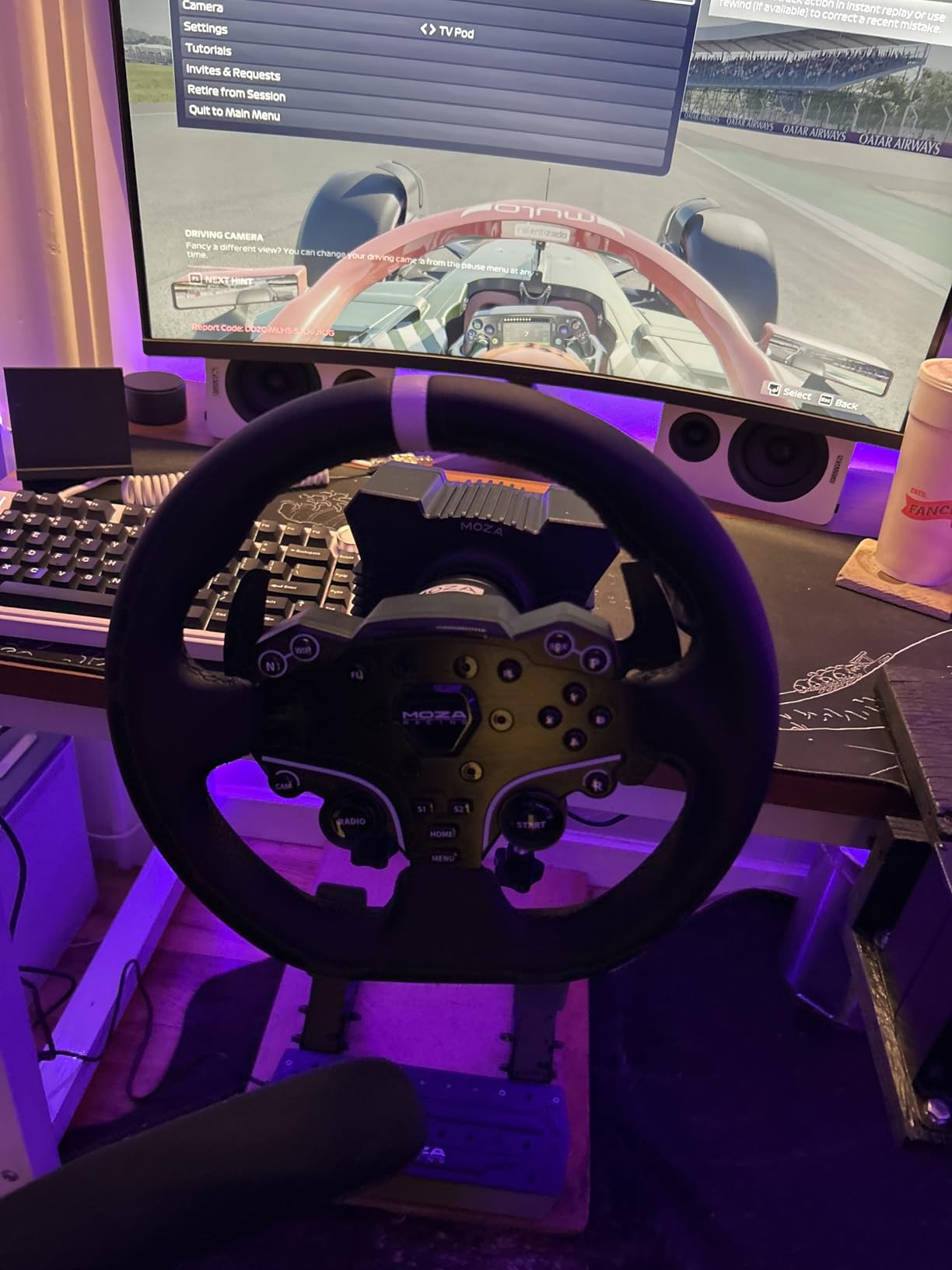 MOZA R5 All-in-One PC Gaming Racing Simulator: 5.5Nm Direct Drive Wheel Base, 11-inch Racing Wheel, Anti-Slip Pedals and a Desk Clamp, Cloud-based App Control customer photo 2