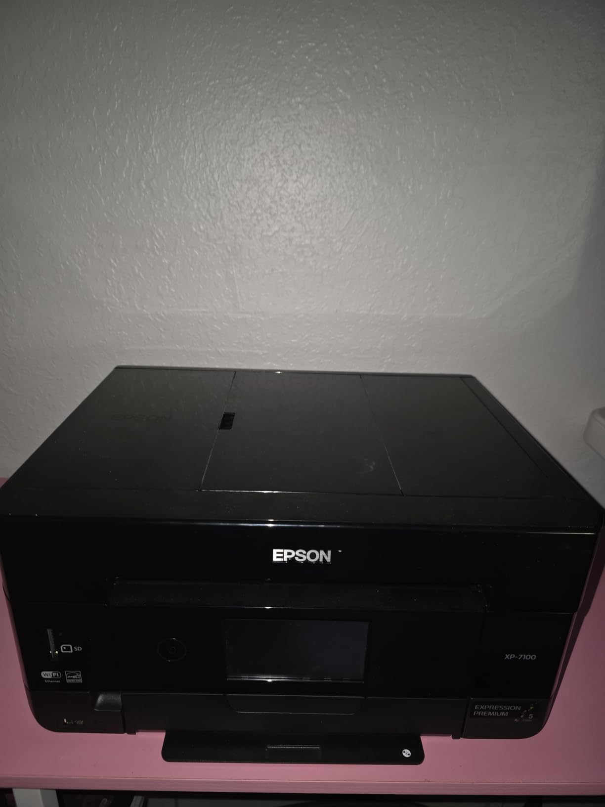 Epson Expression Premium XP-7100 Wireless Color All-in-One Inkjet Printer | 5-color print, scan, copy; up to 15.8 ppm, ADF, borderless photo printing; ideal for home and photo projects customer photo 1