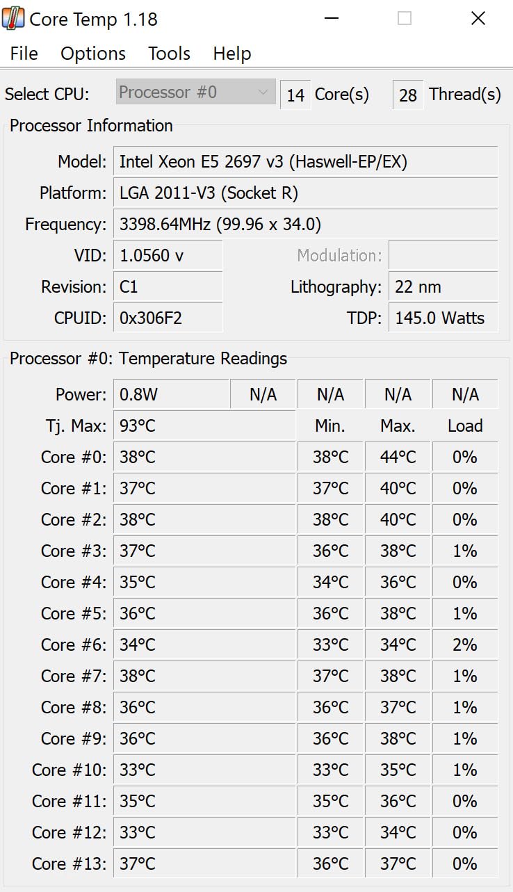 Intel CM8064401807100 Xeon E5-2697 v3 Fourteen-Core Haswell Processor 2.6GHz 9.6GT/s 35MB LGA 2011-v3 CPU, OEM OEM (Renewed) customer photo 2
