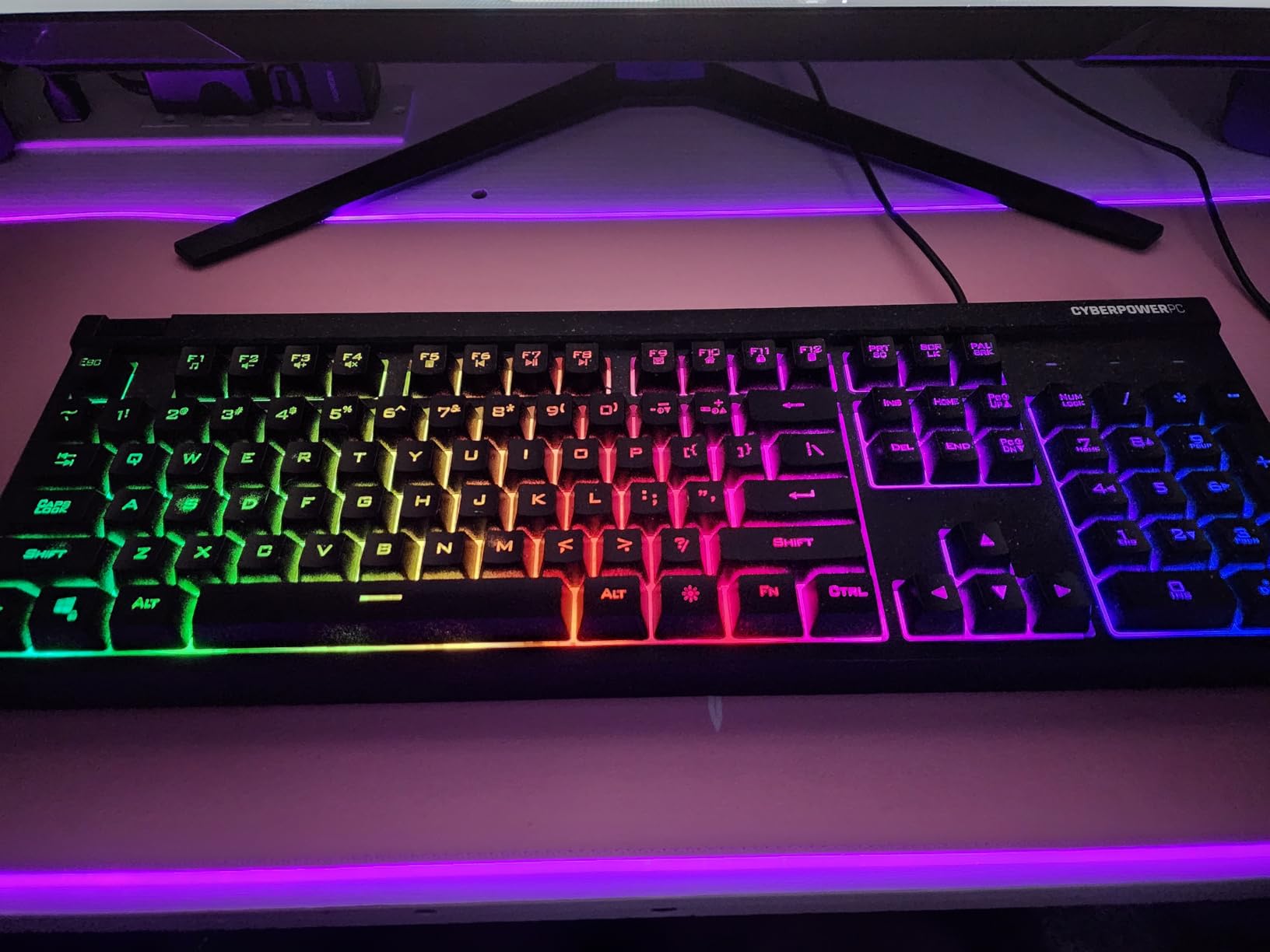 BladeHawks Extra Large RGB Gaming Mouse Pad - 14 Light Modes, Extended Soft LED Mouse Pad, Anti-Slip Rubber Base, Computer Keyboard Mousepad Mat (31.5 x 12 Inch) customer photo 1