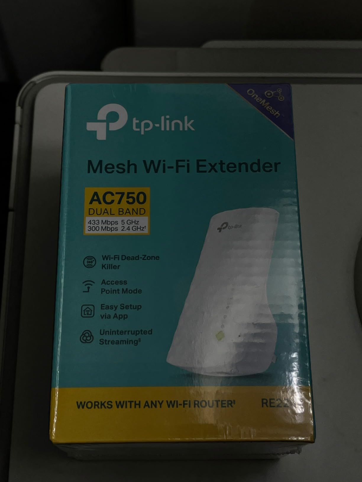 TP-Link WiFi Extender with Ethernet Port, Dual Band 5GHz/2.4GHz, Up to 44% More Bandwidth Than Single Band, Covers Up to 1200 Sq.ft and 30 Devices, Signal Booster Amplifier Supports OneMesh(RE220) customer photo 1