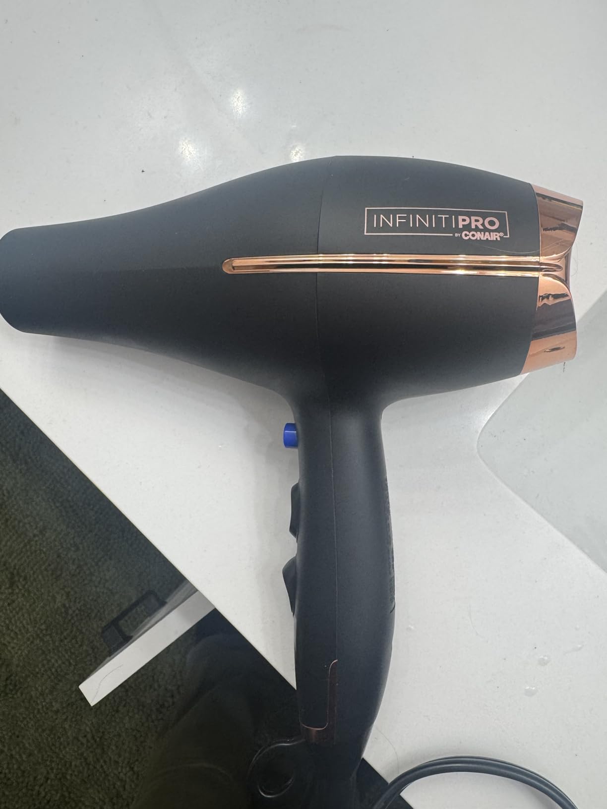 InfinitiPRO by Conair AC Motor Pro Hair Dryer, Ionic Ceramic Blow Dryer with Diffuser and Concentrator, Black, 650X customer photo 2
